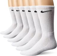 top-rated 6 pairs of nike performance cushion crew socks with band - ultimate comfort and quality логотип