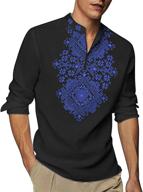 coofandy hippie sleeve floral casual men's clothing and shirts: elevate your style with boho-inspired fashion logo