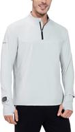 baleaf men's quick dry quarter zip long sleeve running shirt - athletic workout pullover logo