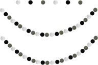 🎉 handmade black white grey pom pom ball garland decoration for birthday wedding baby shower party wall décor logo