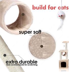 img 3 attached to 🐱 Zento Deals Premium Cat Tree Tower with Platform - Multi-Level, Durable Sisal Scratching Posts, Perfect for Pets