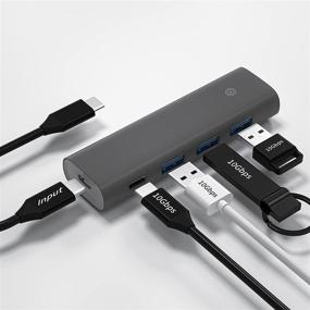 img 4 attached to 10Gbps SuperSpeed USB-C Data Hub, 4-Port Powered USB Gen 2 Hub, Aluminum USB 3.2/3.1 Gen 2 Hub (USB-C to USB-A x3 & USB-C), Compact USB Splitter for Mac/Laptop/PC