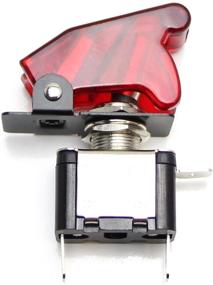 img 3 attached to 🔴 High-Performance Red LED Toggle Switch with Aircraft Style Cover - Perfect for LED Light Bar, Fog Lamps, Daytime Running Light, and More!