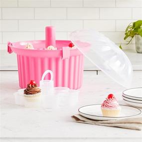 img 1 attached to 🧁 Stylish and Convenient Cuisinart Pink Cupcake Carrier for On-the-Go Treats