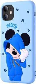 img 3 attached to 🏕️ HikerClub Cartoon case iPhone 7 Plus/8 Plus: Mickey Minnie Cute 3D Silicone Rubber Kawaii Character Case for Girls, Boys, Kids, Teens