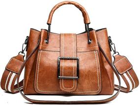 img 4 attached to 👜 Women's Handbags & Wallets: Multi-Pocket Top Handle Shoulder Messenger Bags