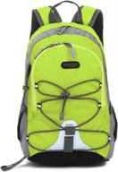 🎒 10l mini waterproof sport backpack for outdoor hiking & travel, perfect for kids girls boys under 4 feet (apple green) логотип