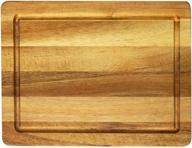 villa acacia small wood cutting board - premium 12 inch wooden board for fruits and vegetables logo