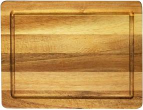 img 4 attached to Villa Acacia Small Wood Cutting Board - Premium 12 Inch Wooden Board for Fruits and Vegetables