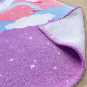 img 2 attached to Softerry Rainbow Unicorn Velour Beach Towel: Soft and Colorful 28in x 55in Towel for Kids