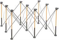 🔨 bora centipede 4ft x 4ft work table with 9 struts, complete with 4 x-cups, 4 quick clamps, carry bag - portable work support sawhorse, ck9s in black/orange logo