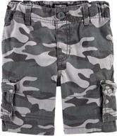 🩳 kosh toddler cargo shorts cedar: stylish and durable boys' clothing logo