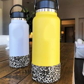 img 3 attached to Enhance and Protect Your Water Bottle with the REUZBL Silicone Leopard Graphic Boot Sleeve Protector