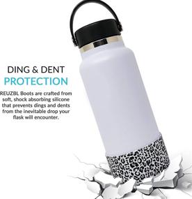 img 2 attached to Enhance and Protect Your Water Bottle with the REUZBL Silicone Leopard Graphic Boot Sleeve Protector