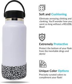 img 4 attached to Enhance and Protect Your Water Bottle with the REUZBL Silicone Leopard Graphic Boot Sleeve Protector