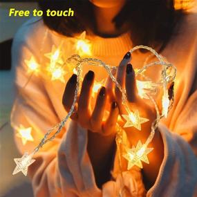 img 3 attached to 🌟 2 Sets AZNOSUN Fairy Lights Battery Operated String Lights, 10Ft 30Led Star Lights, 2 Modes Waterproof Indoor & Outdoor Lights String for Wedding Christmas Garden Bedroom Decoration (Star Light)