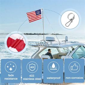 img 1 attached to ⛵ Affordura US Yacht Ensign Boat Flag - Premium Nautical Flag with Clips - 12x18 inch