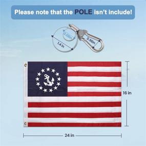 img 2 attached to ⛵ Affordura US Yacht Ensign Boat Flag - Premium Nautical Flag with Clips - 12x18 inch