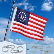 ⛵ affordura us yacht ensign boat flag - premium nautical flag with clips - 12x18 inch логотип