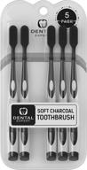 🦷 family pack dental expert charcoal toothbrush for adults & children - slim teeth whitening brush with gentle soft bristles (black) logo