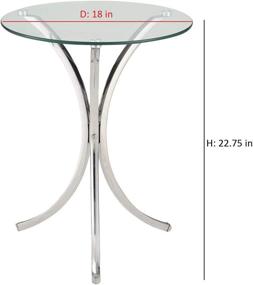 img 2 attached to 🪑 Stylish Coaster 902869-CO Accent Table with Chrome Finish: A Perfect Addition for Modern Decor