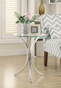 img 3 attached to 🪑 Stylish Coaster 902869-CO Accent Table with Chrome Finish: A Perfect Addition for Modern Decor