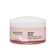 🌹 garnier skinactive 24h moisture cream: rose water and hyaluronic acid for normal to dry skin, 1.7 fl oz - effective face moisturizer logo