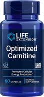 💙 optimized carnitine for heart, brain, and exercise recovery - life extension - gluten-free - non-gmo - 60 capsules logo