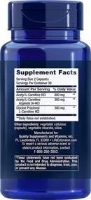 img 2 attached to 💙 Optimized Carnitine for Heart, Brain, and Exercise Recovery - Life Extension - Gluten-Free - Non-GMO - 60 Capsules