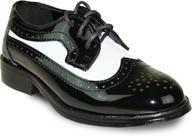 👞 jean yves jy03kid wing tip two-tone tuxedo dress shoe for wedding, prom, and formal events logo