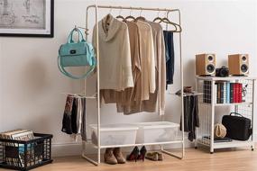 img 2 attached to Large White Metal Garment and Accessories Rack by IRIS USA: PI-B5-L