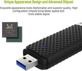 img 1 attached to High-Speed USB 3.0 WiFi Adapter AC1200Mbps Dual Band 5.8GHz/2.4GHz 802.11AC Wireless USB for PC/Desktop/Laptop - Compatible with Windows 11/10/8.1/8/7/XP and Mac OS 10.9-10.15.3