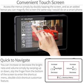 img 2 attached to 📸 FEELWORLD LUT7S: 7-дюймовый суперяркий SDI сенсорный экран для зеркальной камеры DSLR - 3D Lut, волновая форма, векторный анализ, разрешение 1920x1200 HD, вход 3G SDI, вход 4K HDMI, выход DC 8.4V - в комплект входит наклонное крепление