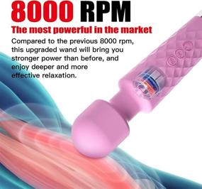 img 2 attached to Whisper Quiet, Waterproof Viberate Massager with 20 Vibration Modes - Handheld, Cordless for Neck Shoulder Back Body Massage, Sports Recovery & Muscle Aches (Pink)