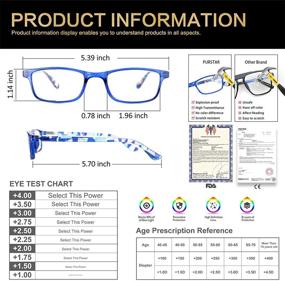 img 2 attached to 👓 5 Pack of Rectangle Reading Glasses (3.5) - Anti Glare, Spring Hinge, Lightweight Readers for Women/Men