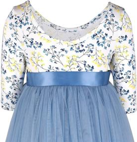 img 2 attached to 👗 Flofallzique Vintage Floral Sleeve Easter Dresses for Girls' Clothing