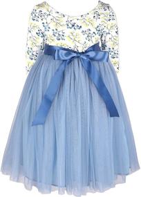 img 4 attached to 👗 Flofallzique Vintage Floral Sleeve Easter Dresses for Girls' Clothing