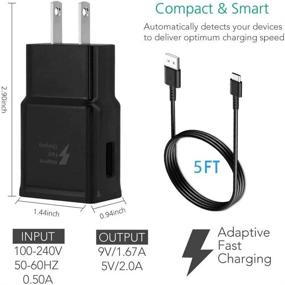 img 3 attached to ⚡️ Комплект быстрой зарядки Samsung Adaptive Fast Charger - быстрая зарядка для Samsung Galaxy S10/S9/S8/S8 Plus/Note8/92 с кабелями Type-C и 2 USB-адаптерами - Зарядка на 50% быстрее (Черный)