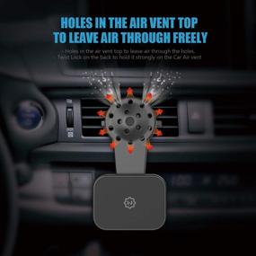 img 2 attached to 📱 Universal Magnetic Phone Holder for Car, WixGear Magnetic Mount with Fast Swift-Snap Technology for All Cell Phones - Horizontal Vent Compatible, Does Not Block Air Vent Flow