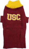 🐶 stylish usc trojans v-neck dog sweater: perfect for your pet's college spirit! логотип