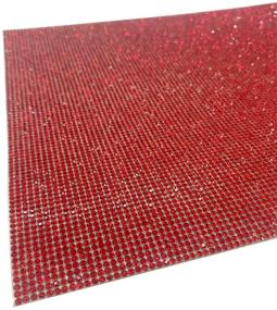 img 2 attached to 🚗 YGMONER Bling Crystal Rhinestone DIY Car Decoration Sticker, Available in 11 Colors! 9.4 x 7.9'' (Red)