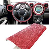 🚗 ygmoner bling crystal rhinestone diy car decoration sticker, available in 11 colors! 9.4 x 7.9'' (red) logo