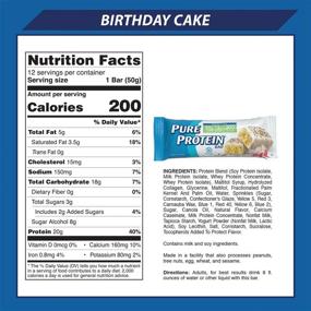 img 3 attached to 🎂 Pure Protein Bars - 12 Pack of Low Sugar, High Protein, Gluten Free Snacks for Energy Support - Birthday Cake Flavor