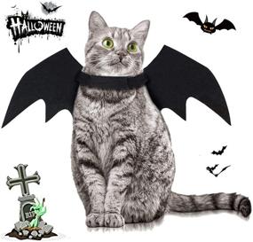 img 1 attached to 🦇 Halloween Dog Costume Pet Bat Wings for Dogs – Adjustable Funny Cat Bat Wings Party Outfit Cosplay Apparel for Small, Medium, Large Doggies