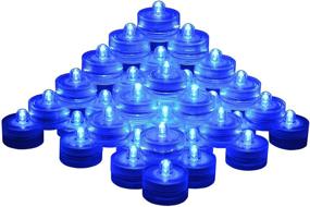 img 4 attached to 💙 Enhance Your Wedding Decor with SAMYO Set of 36 Waterproof Submersible Battery LED Tea Lights – Stunning Blue Illumination for Mesmerizing Centerpieces & Party Ambiance