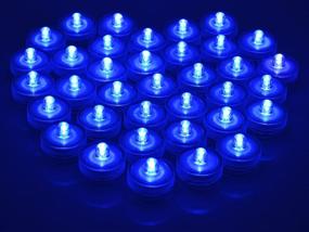 img 3 attached to 💙 Enhance Your Wedding Decor with SAMYO Set of 36 Waterproof Submersible Battery LED Tea Lights – Stunning Blue Illumination for Mesmerizing Centerpieces & Party Ambiance