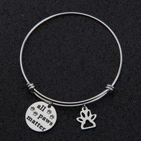 img 3 attached to 🐾 All Paws Matter Bracelet: Paw Print Charm for Pet Lovers, Ideal Gift for Dog, Cat & Animal Rescue Enthusiasts