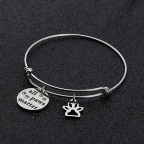 img 1 attached to 🐾 All Paws Matter Bracelet: Paw Print Charm for Pet Lovers, Ideal Gift for Dog, Cat & Animal Rescue Enthusiasts