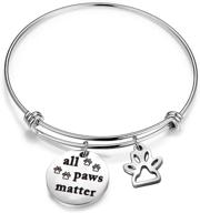 🐾 all paws matter bracelet: paw print charm for pet lovers, ideal gift for dog, cat & animal rescue enthusiasts logo