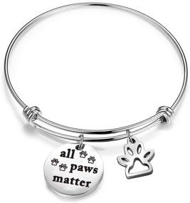 img 4 attached to 🐾 All Paws Matter Bracelet: Paw Print Charm for Pet Lovers, Ideal Gift for Dog, Cat & Animal Rescue Enthusiasts